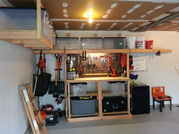 Garage Workbench With Storage
 Garage Storage Work Bench 11 Steps with