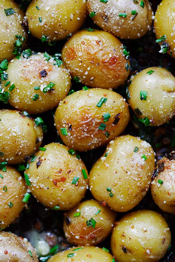 Garlic Roasted Baby Potatoes
 Garlic Chive Butter Roasted Potatoes