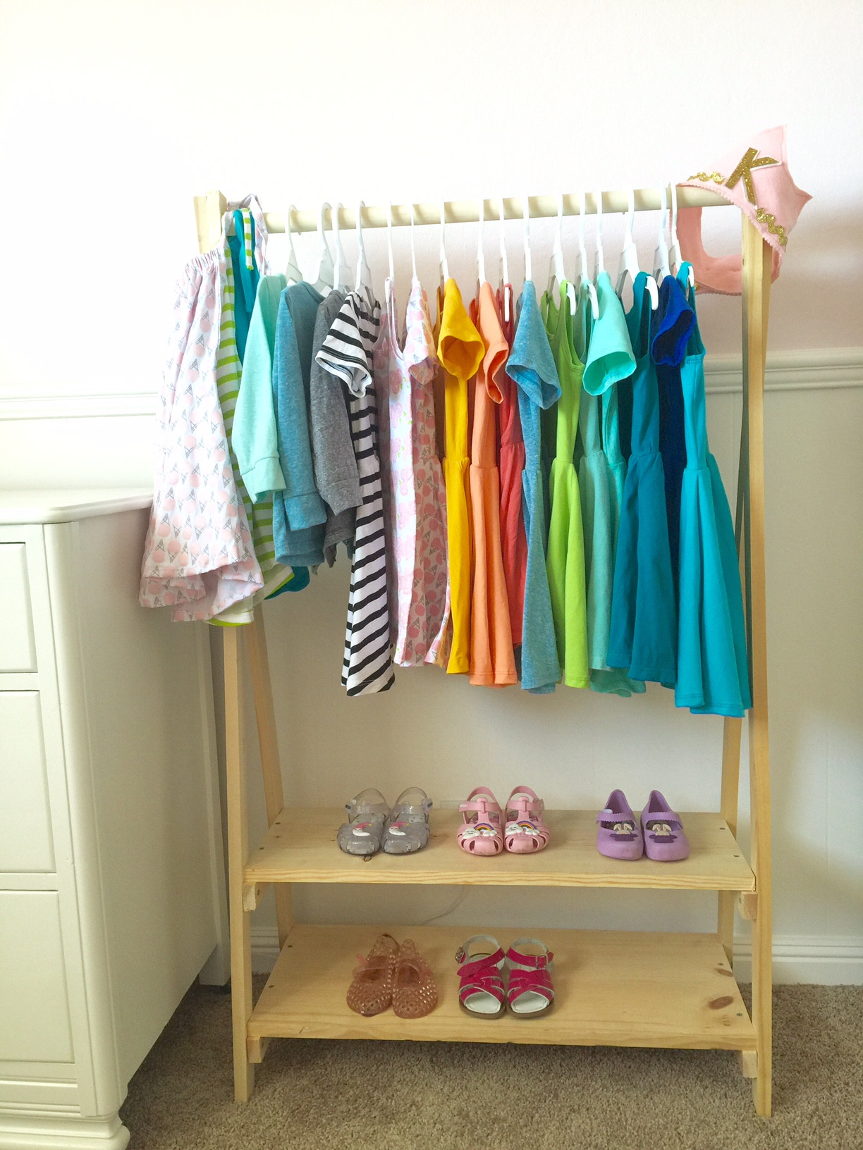 Garment Rack DIY
 DIY Kids Clothing Rack This Bliss Life