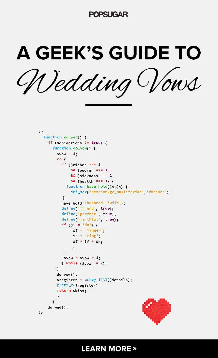 Geeky Wedding Vows
 Pin on Weddings Inspiration