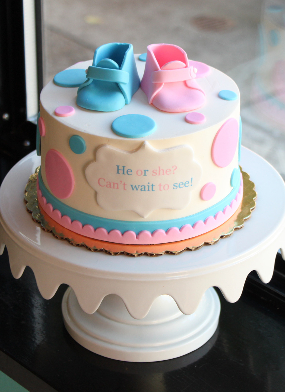 Gender Reveal Party Cake Ideas
 Baby Booties Gender Reveal Cake