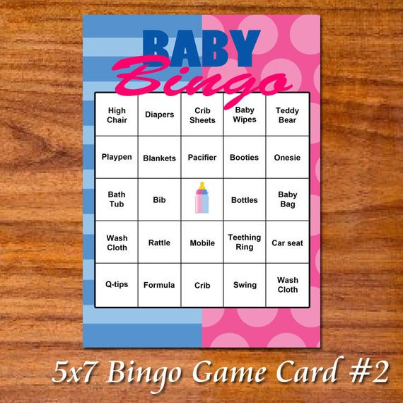 Gender Reveal Party Game Ideas
 Gender Reveal Party Game Cards Bingo and by RedVelvetParties
