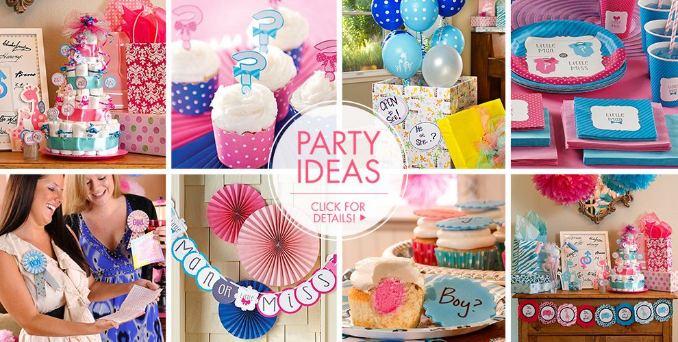 Gender Reveal Party Ideas Party City
 Gender Reveal Party Supplies Invitations & Decorations