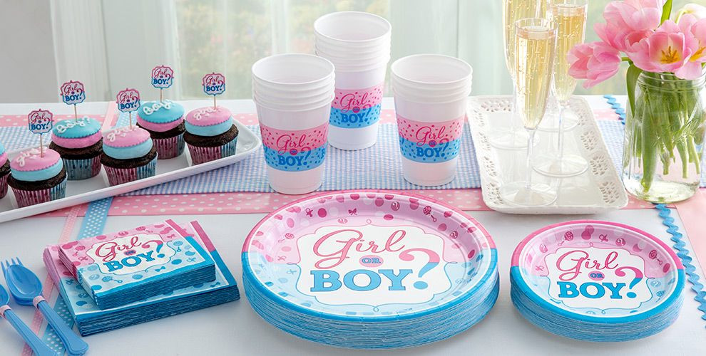 Gender Reveal Party Ideas Party City
 Girl or Boy Gender Reveal Party Supplies Party City