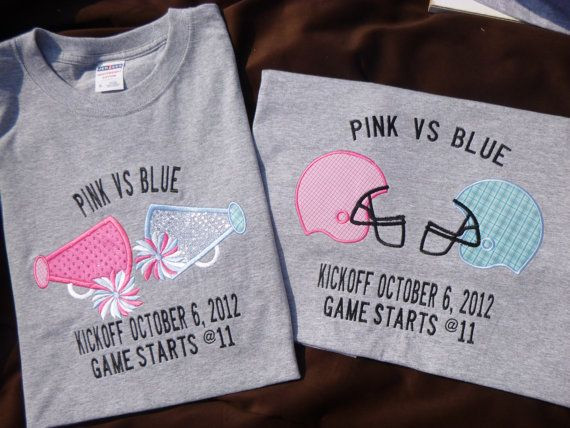 Gender Reveal Party Shirt Ideas
 Custom Order Gender Reveal Party Shirts