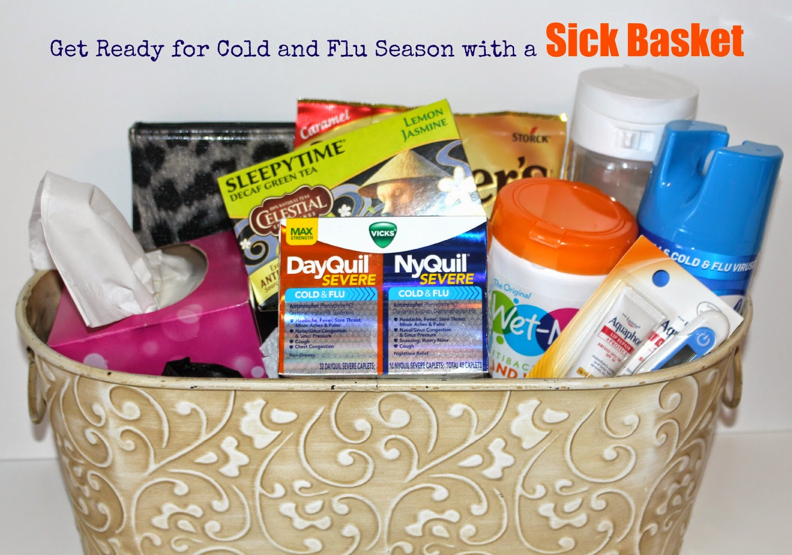 Gift Basket For Sick Child
 Get ready for Cold and Flu Season with a Sick Basket