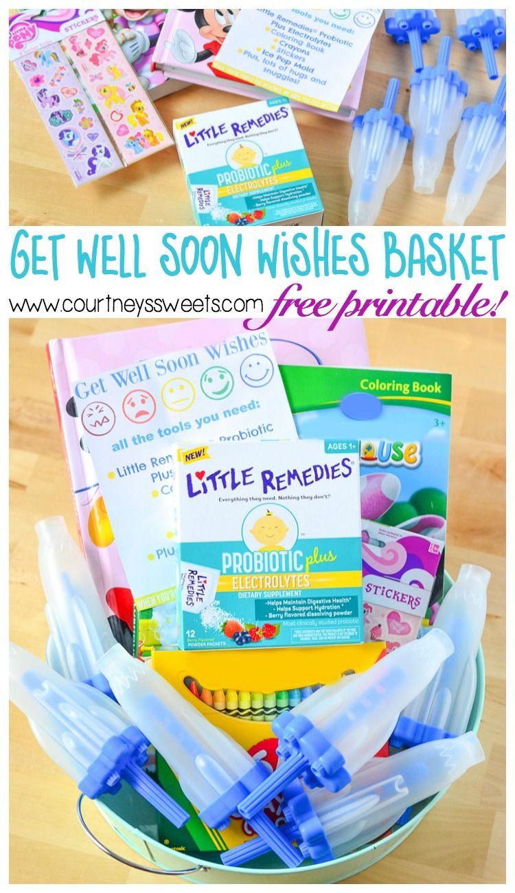 Gift Basket For Sick Child
 Get Well Soon Wishes basket for when your little one is