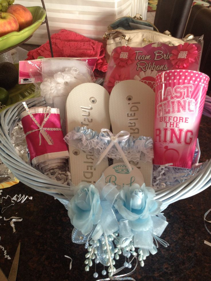 Gift Basket Ideas For Bridal Showers
 Cute t for bridal shower Gift basket for bride