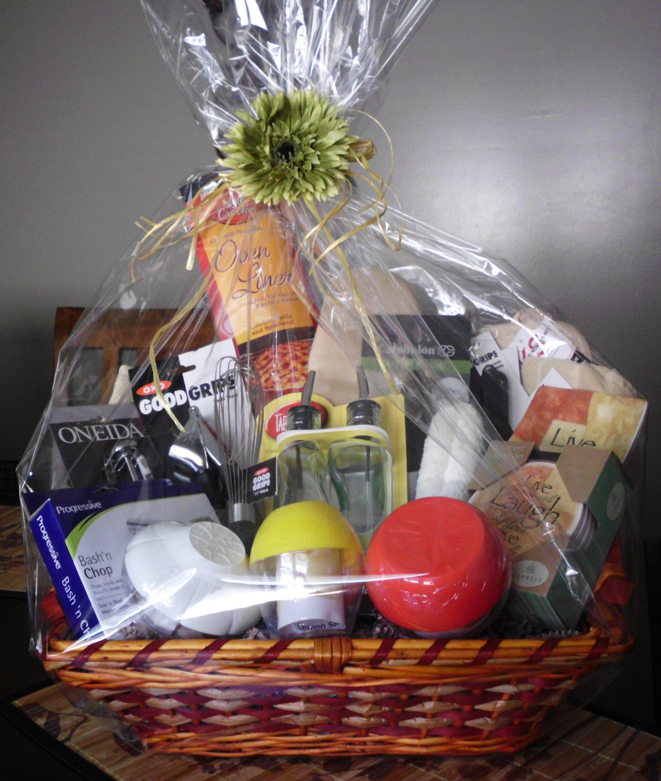 Gift Basket Ideas For Bridal Showers
 Bridal Shower Gift Basket Wrapped