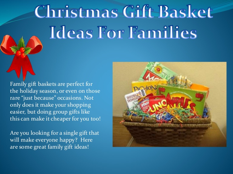 Gift Basket Ideas For Families
 Christmas t basket ideas for families