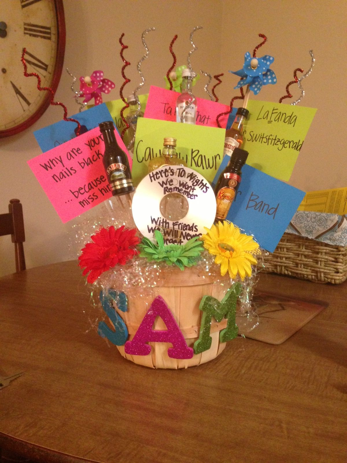 Gift Basket Ideas For Friends Birthday
 Fun 21st birthday basket for my best friend Favorite