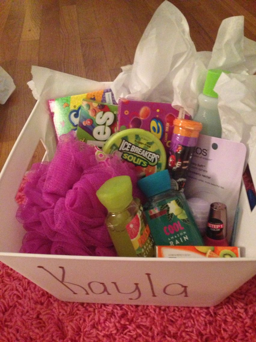 Gift Basket Ideas For Friends Birthday
 I ask my best friend what her favorite colors were and I
