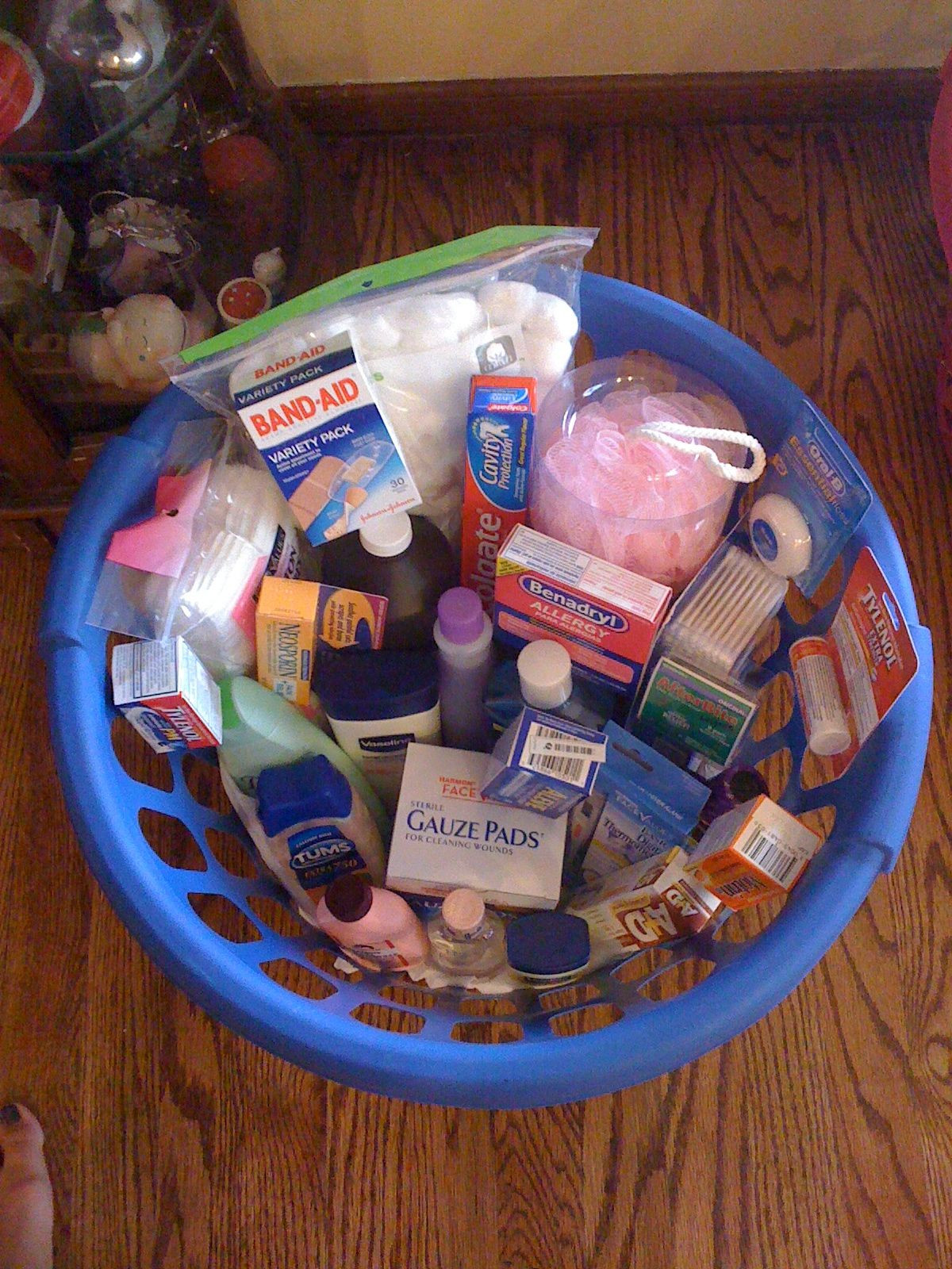 Gift Basket Items Ideas
 Wedding Shower Gift Basket full of medicine cabinet