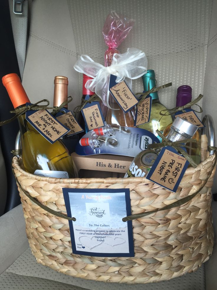 Gift Baskets For Couples Ideas
 A year of firsts The BEST and easiest wedding present for
