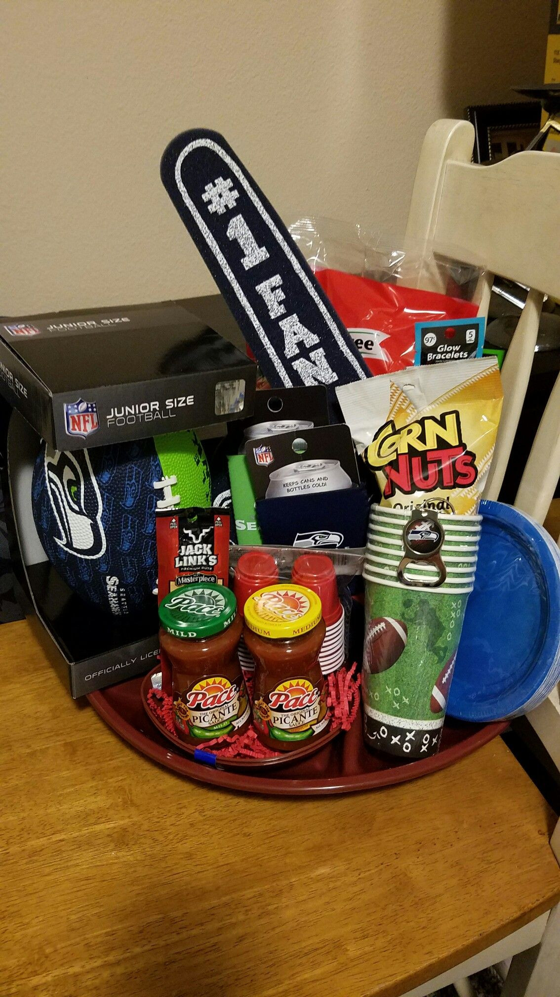 Gift Baskets Ideas For Work
 Seahawks Tailgate Gift Basket Silent auction fundraiser
