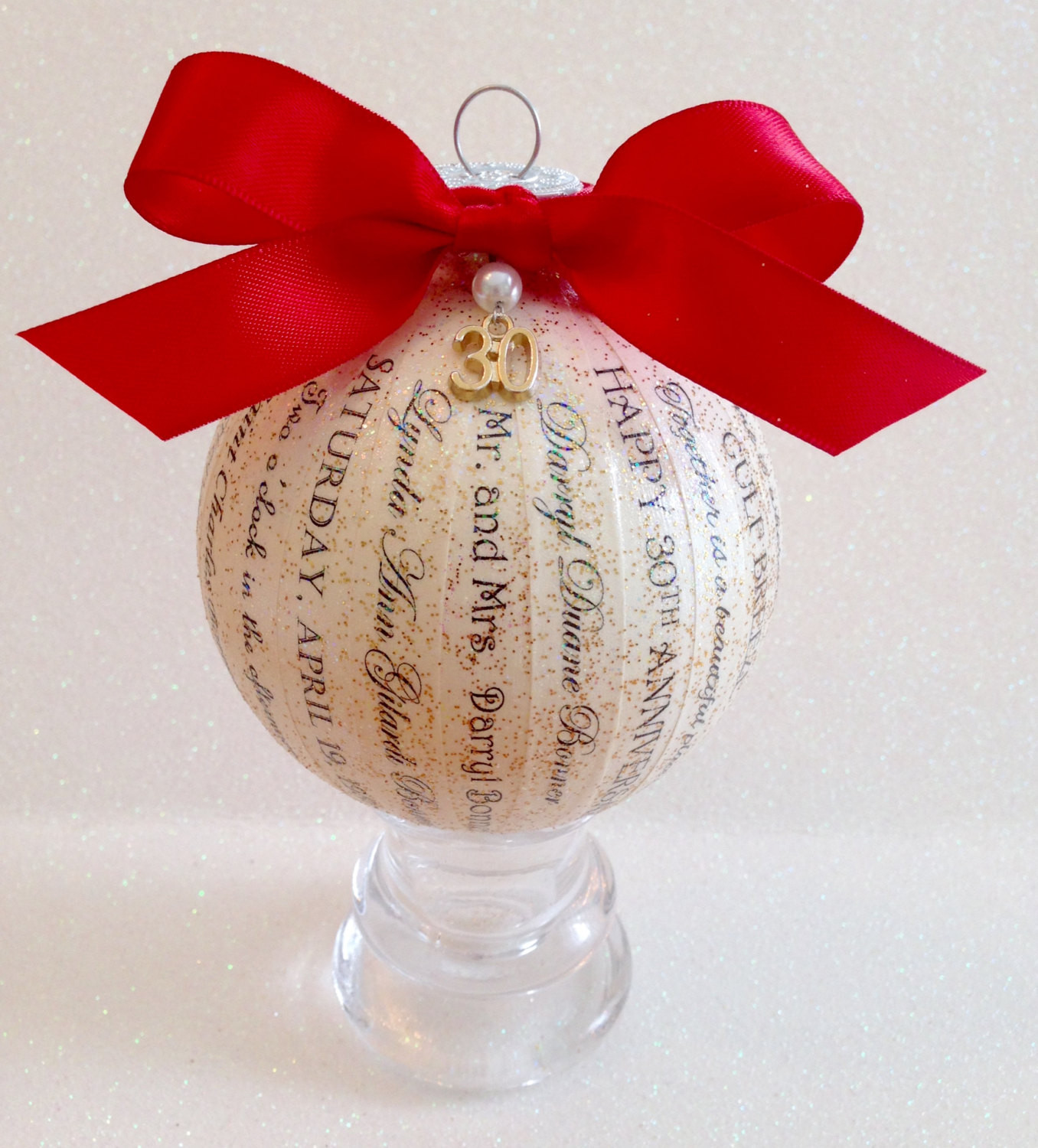 Gift Ideas For 30Th Anniversary
 30th Anniversary Gift Unique Personalized Ornament Parent