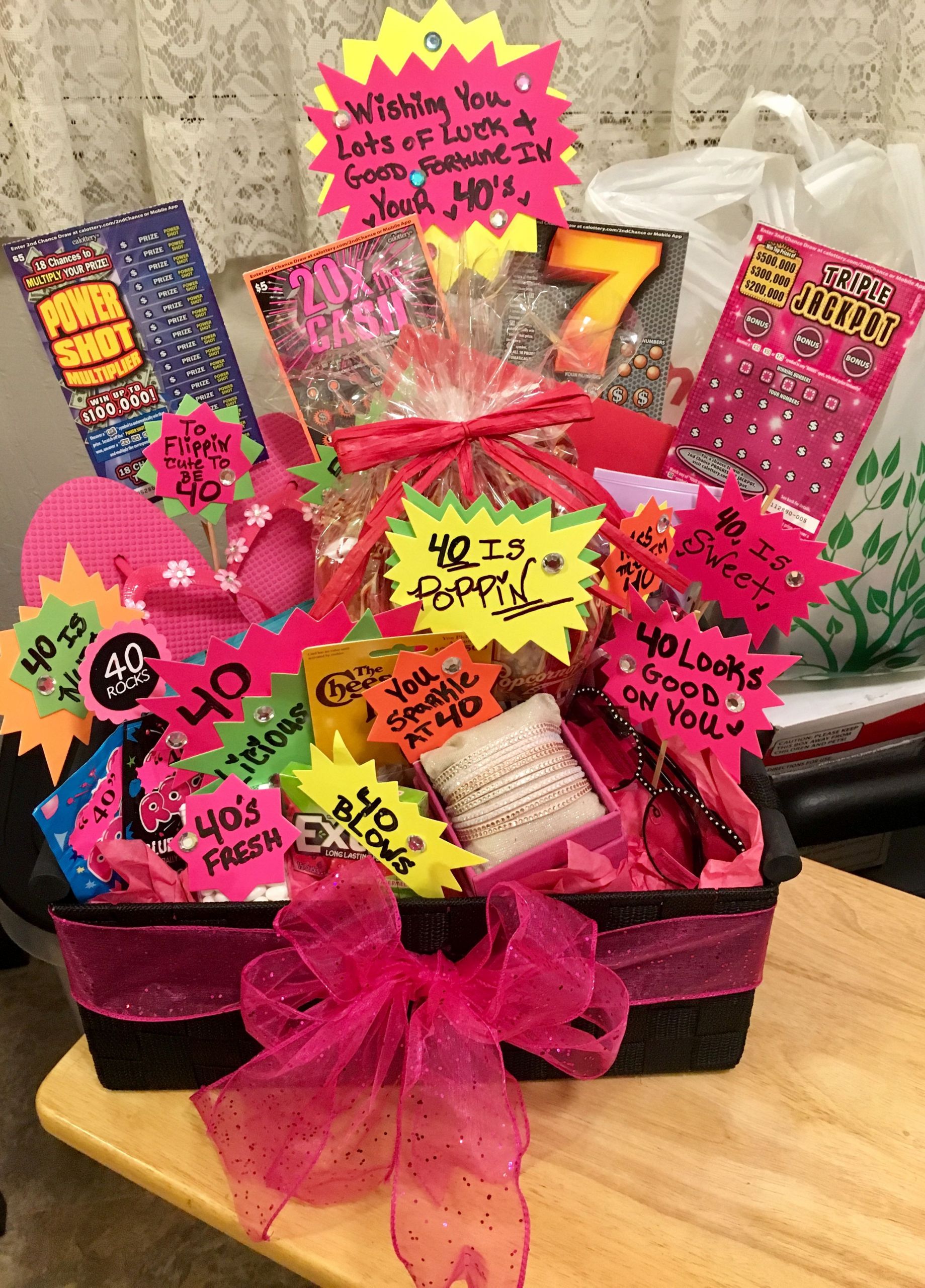 Gift Ideas For 40Th Birthday
 40th Birthday basket