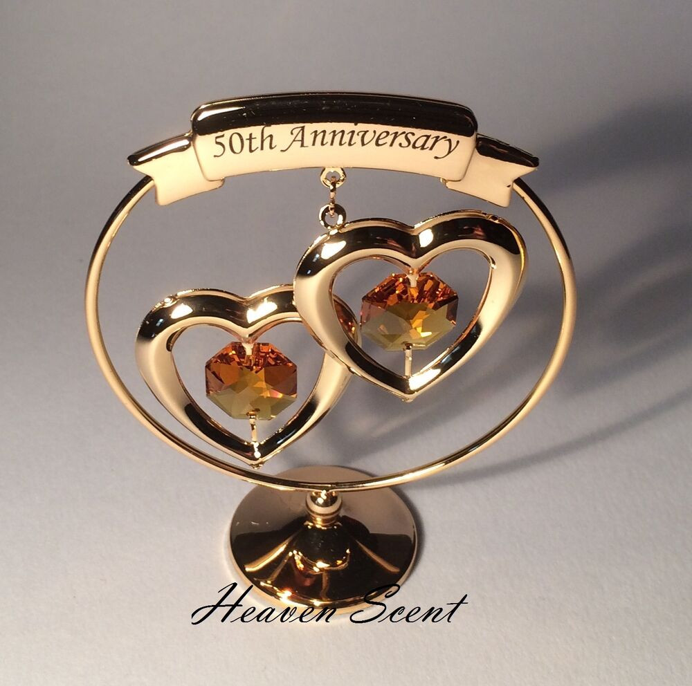 Gift Ideas For 50Th Wedding Anniversary For Friends
 50th Golden Wedding Anniversary Gift Ideas Gold Plated