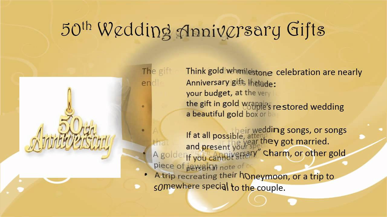 Gift Ideas For 50Th Wedding Anniversary For Friends
 50th Wedding Anniversary Gift Ideas
