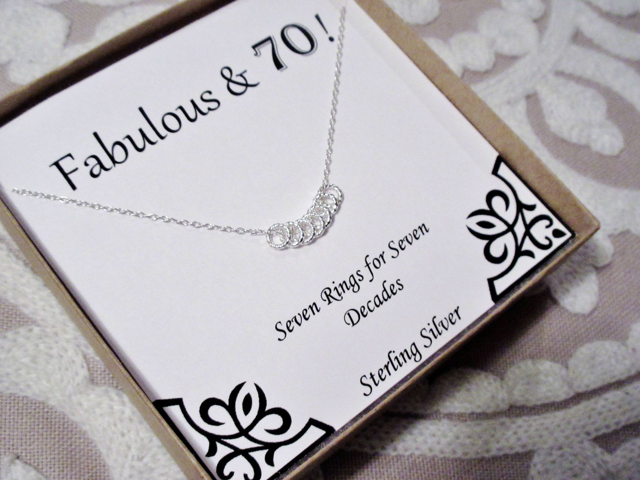 Gift Ideas For 70Th Birthday Female
 30th 40th 50th 60th 70th 80th 90th Birthday Present Necklace