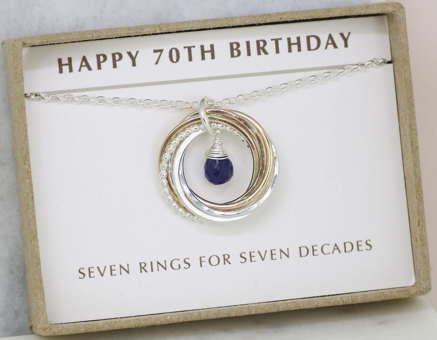 Gift Ideas For 70Th Birthday Female
 70th birthday t blue sapphire necklace September