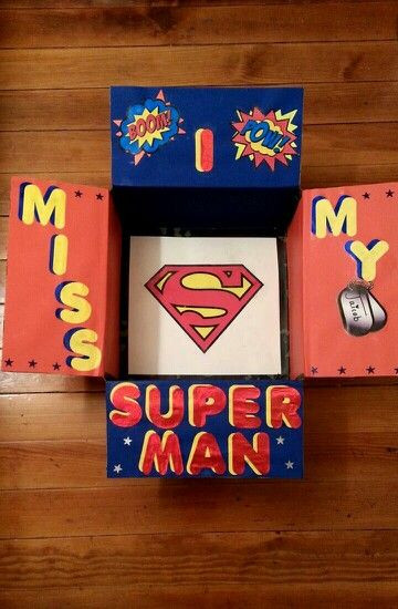 Gift Ideas For Army Boyfriend
 "My original design A Superhero themed care package