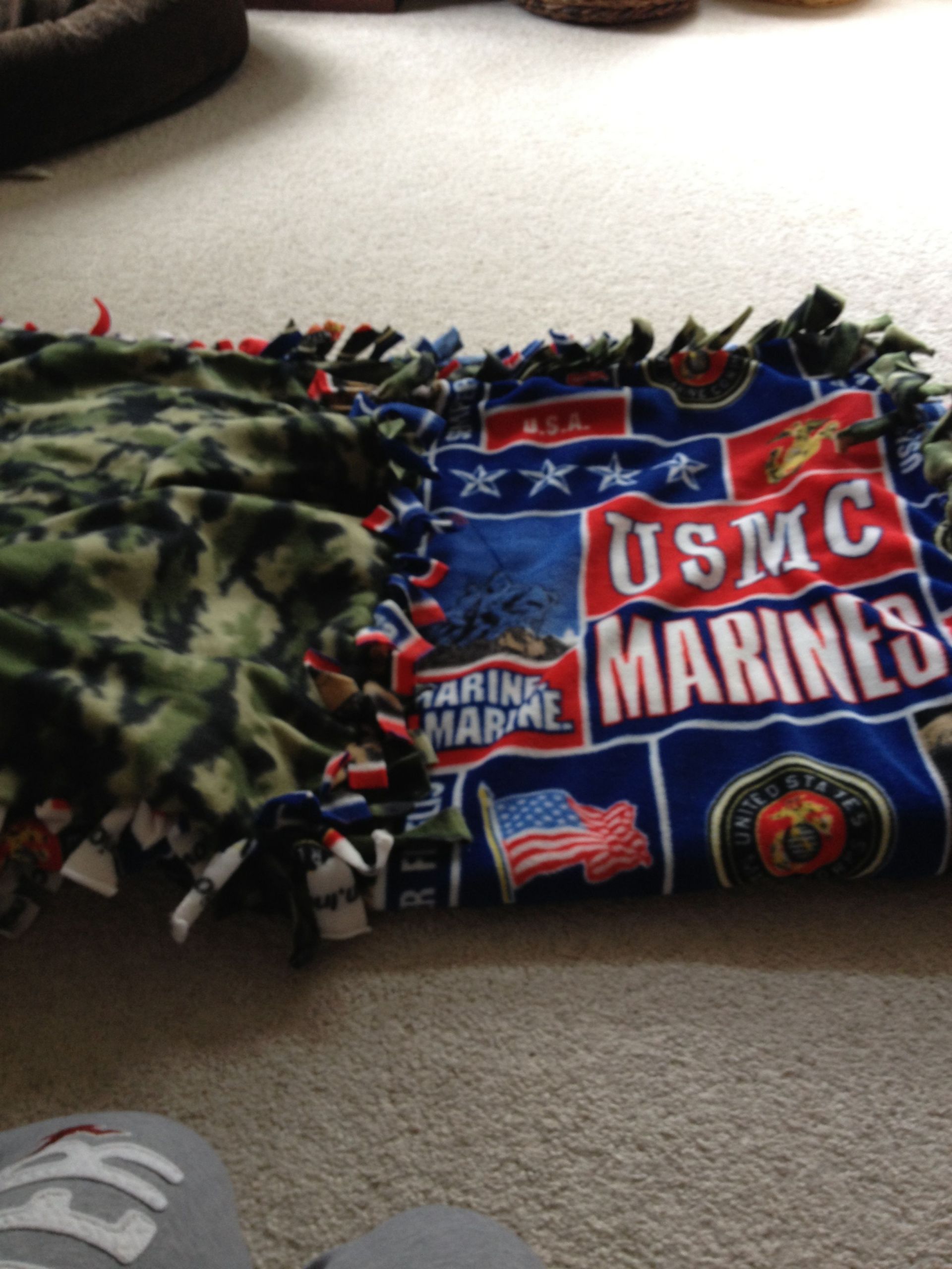 Gift Ideas For Army Boyfriend
 No sew blanket that I made for my boyfriend who is a