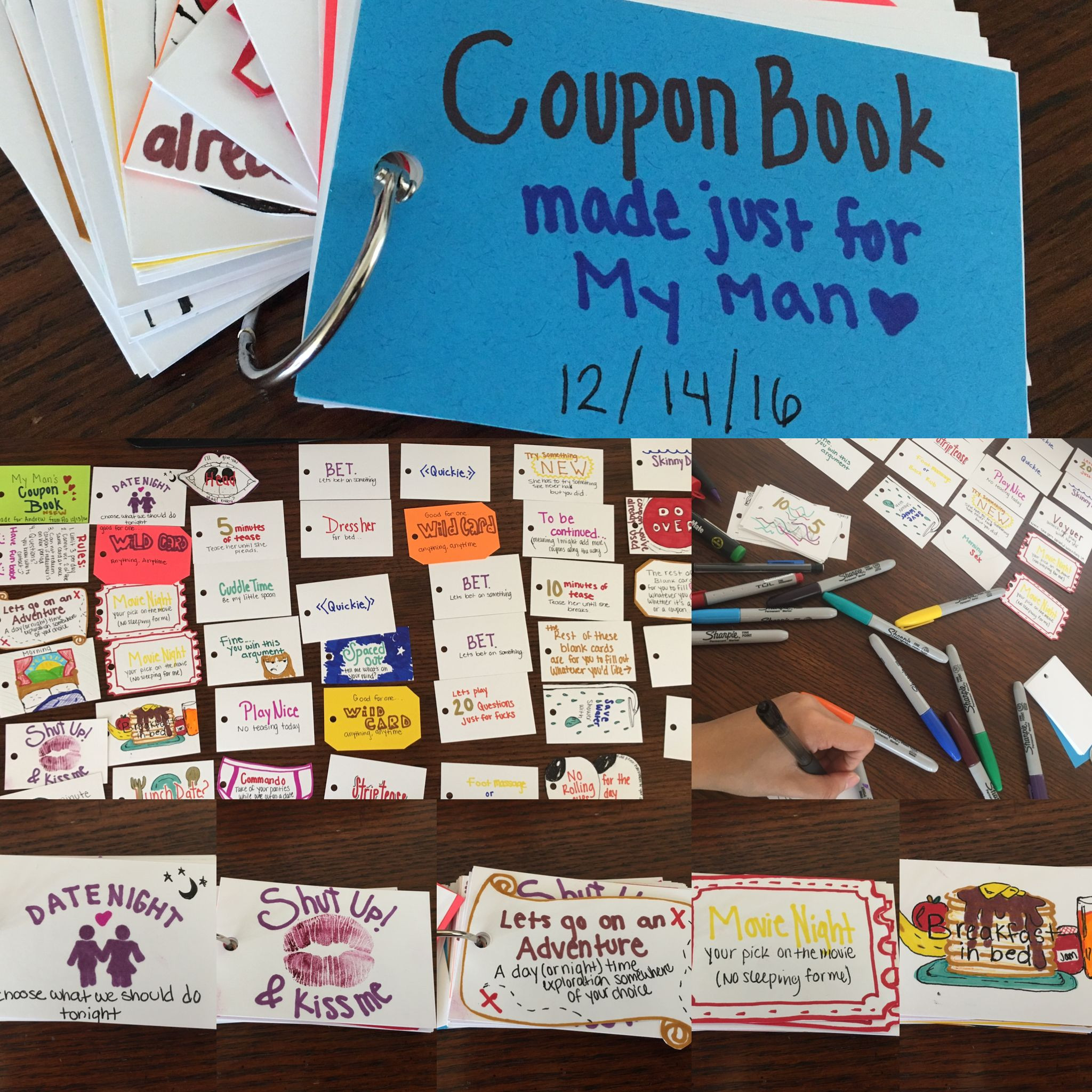 Gift Ideas For Boyfriends Family
 A coupon book made for my boyfriend as a Christmas t