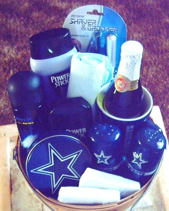 Gift Ideas For Cowboys
 Dallas Cowboys Gift Basket Created by Joyce