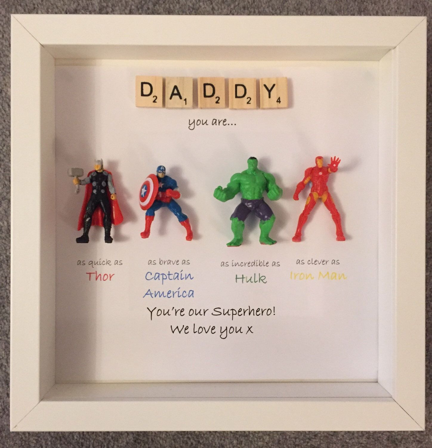 Gift Ideas For Daughters Boyfriend
 Avengers Superhero figures frame t Ideal for dad