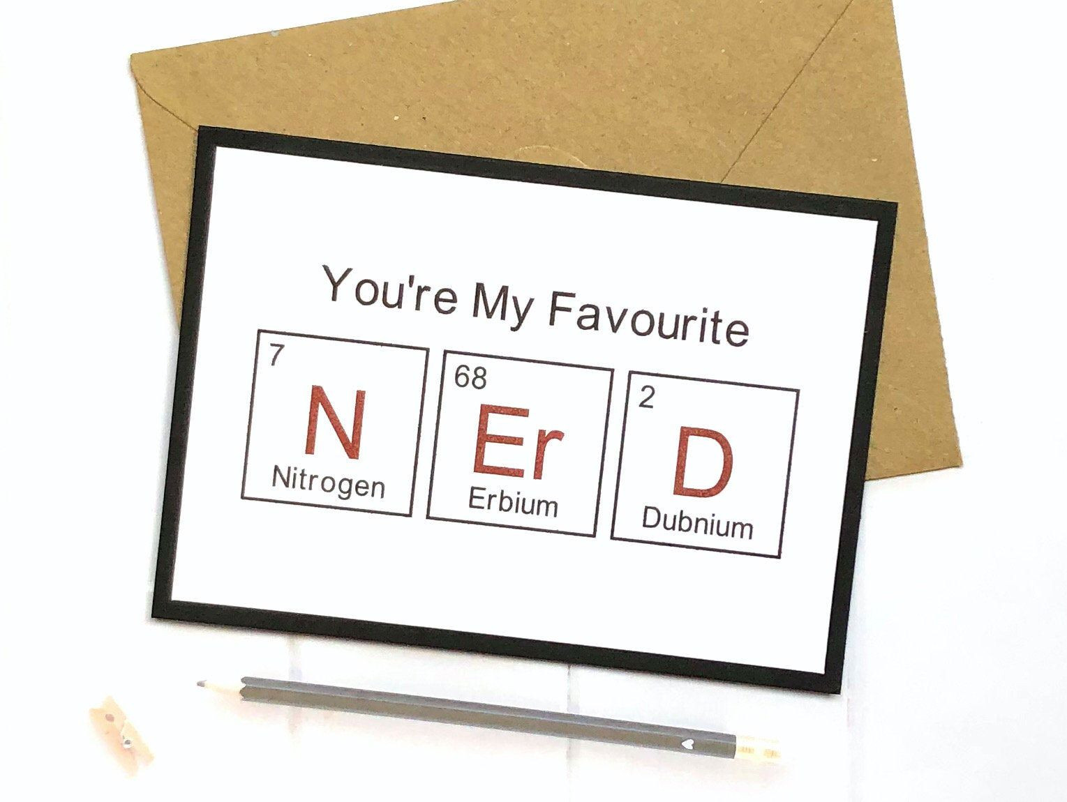 Gift Ideas For Nerdy Boyfriend
 Nerdy Gifts For Men Geeky Card Geeky Gifts Nerd Card
