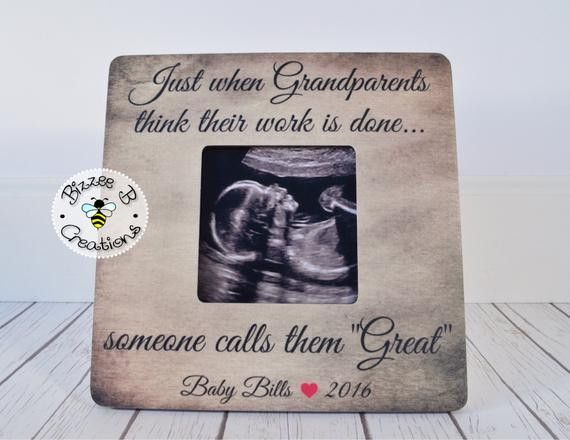 Gift Ideas For New Grandbaby
 Gift for Great Grandparents To Be Just When by