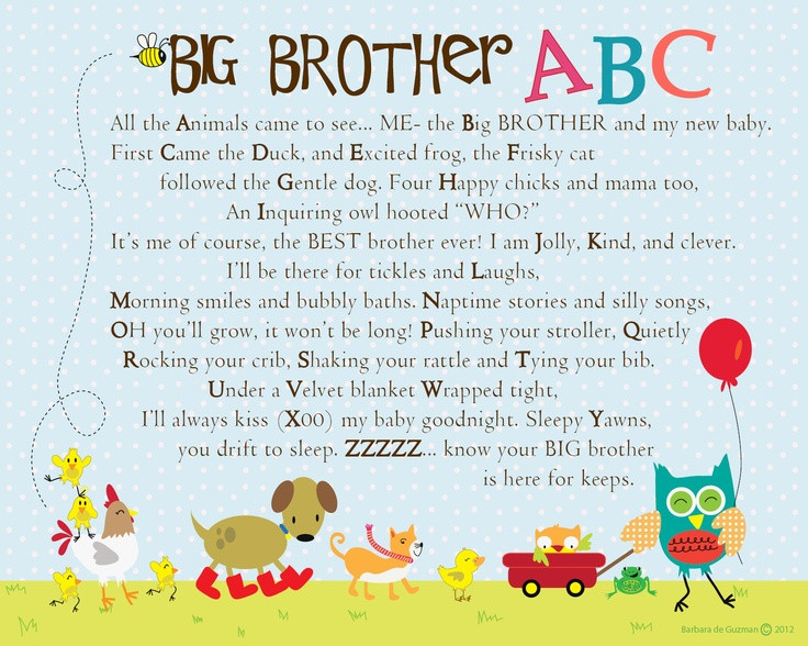 Gift Ideas For Siblings When Baby Is Born
 So sweet a great t for a new Big Brother