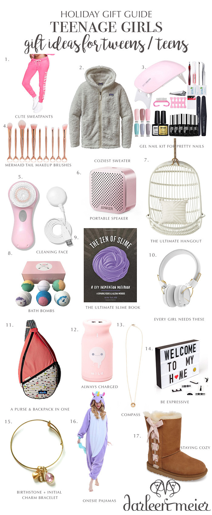 Gift Ideas For Teen Girls
 Holiday Gift Guide for Teen Girls Darling Darleen