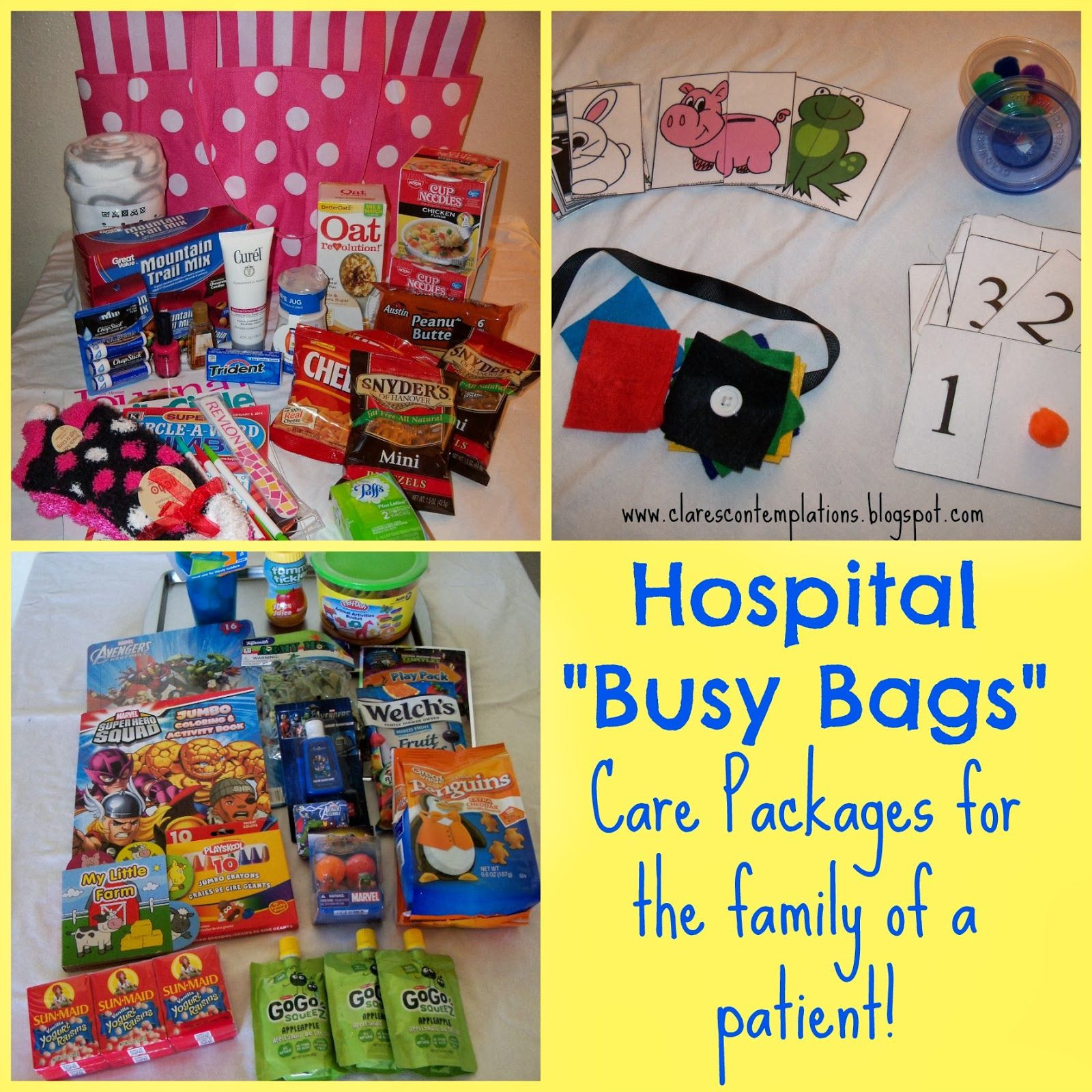 Gifts For Child In Hospital
 Clare s Contemplations Hospital "Busy Bags"