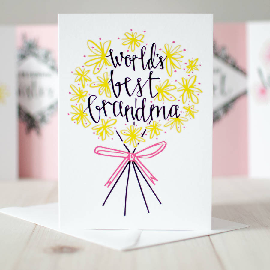 Gifts For Grandma Birthday
 world s best grandma birthday or mothers day card by