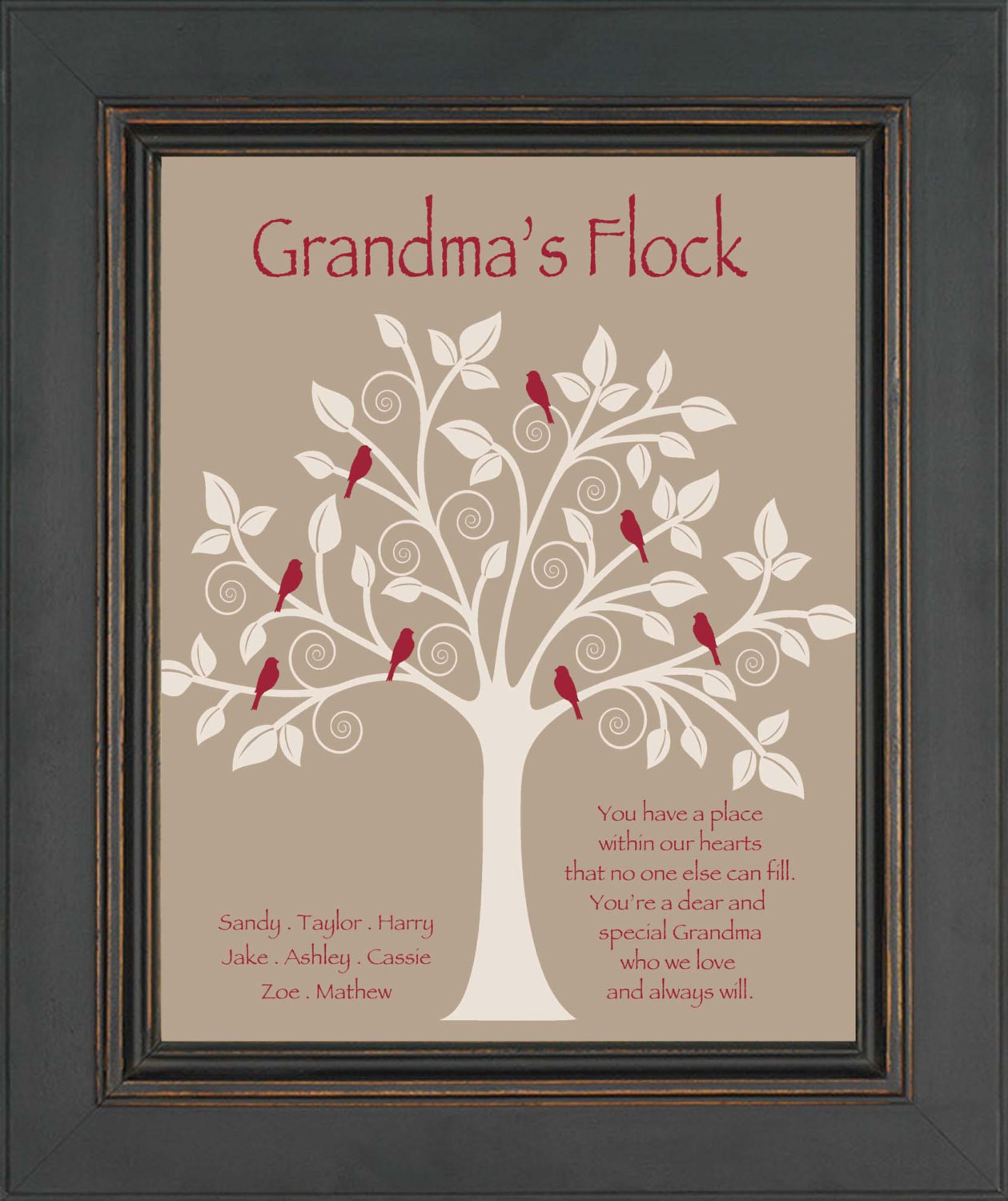 Gifts For Grandma Birthday
 Grandma Gift Family Tree Personalized t for Grandmother