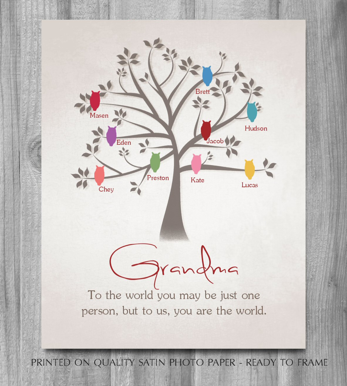 Gifts For Grandma Birthday
 GRANDMA Birthday GIFT Owls Grandkids Mothers Day Personalized