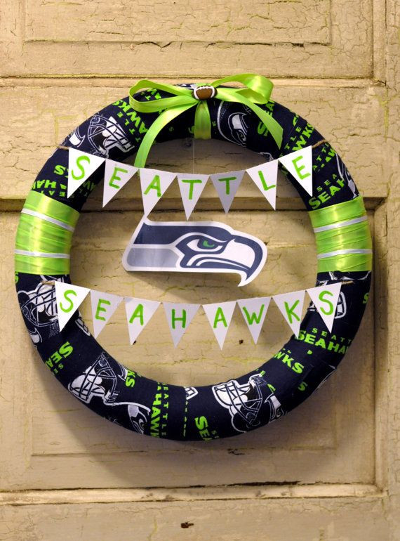 Gifts For Kids Who Love Sports
 Seattle Seahawks wreath by BlameIt TheWeather on Etsy
