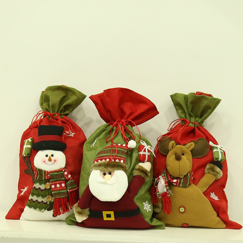 Gifts For Large Groups
 Christmas Bag Kids Gift Candy Bags Pouch Santa Claus
