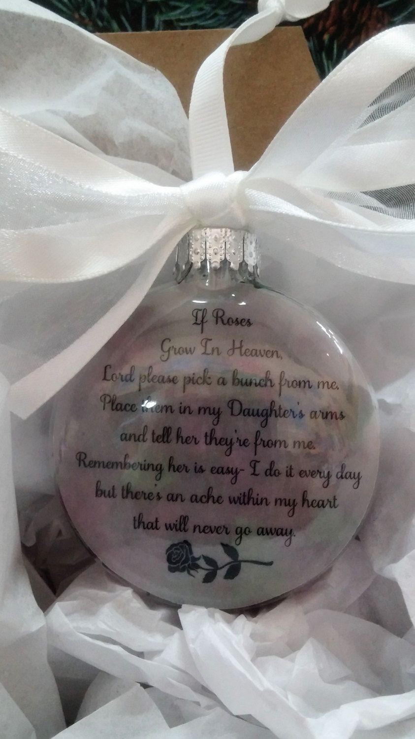 Gifts For Loss Of A Child
 Daughter Memorial Gift "If Roses Grow In Heaven" In Memory
