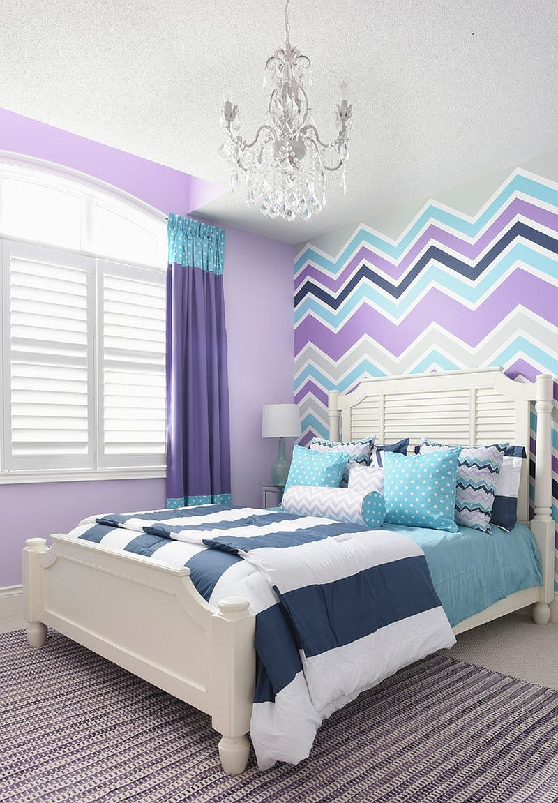 Girl Bedroom Paint Ideas
 25 Kids’ Bedrooms Showcasing Stylish Chevron Pattern