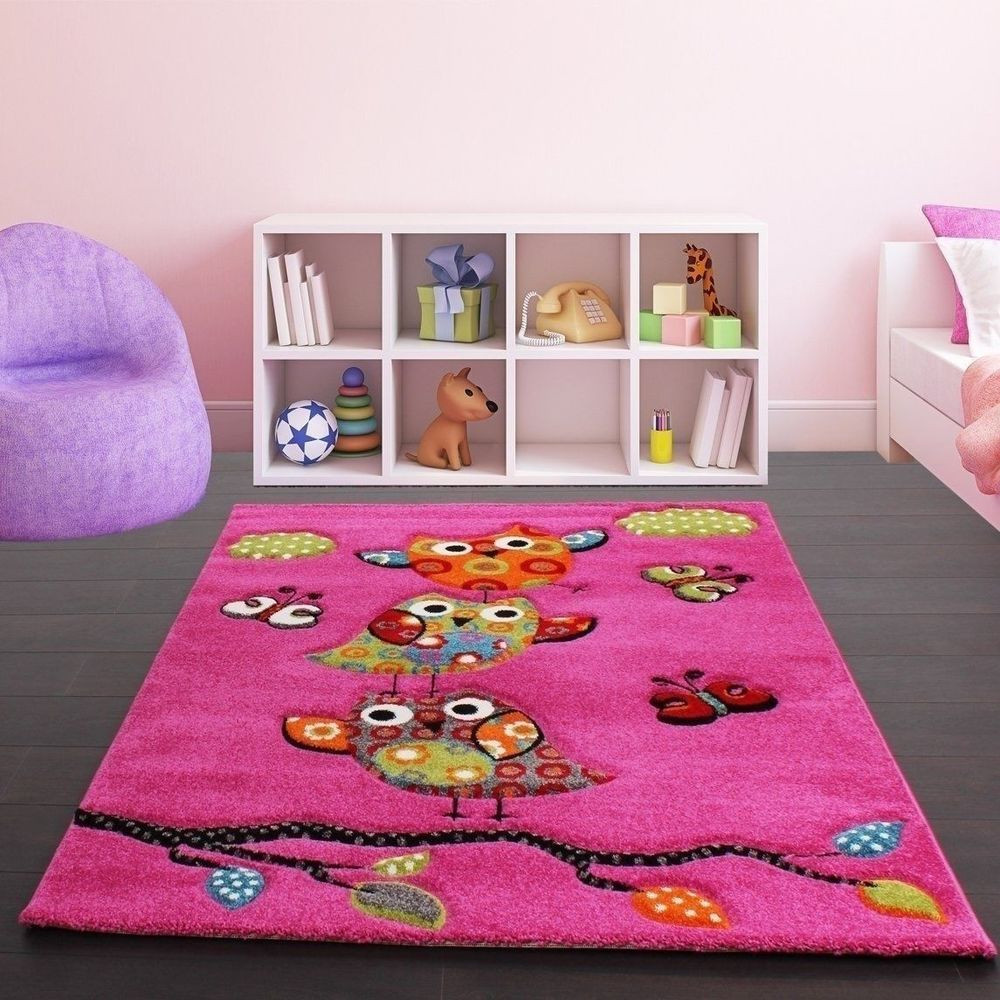 Girl Bedroom Rugs
 Childrens Rug Kids Carpet Girls Room Pink Nursery Mat