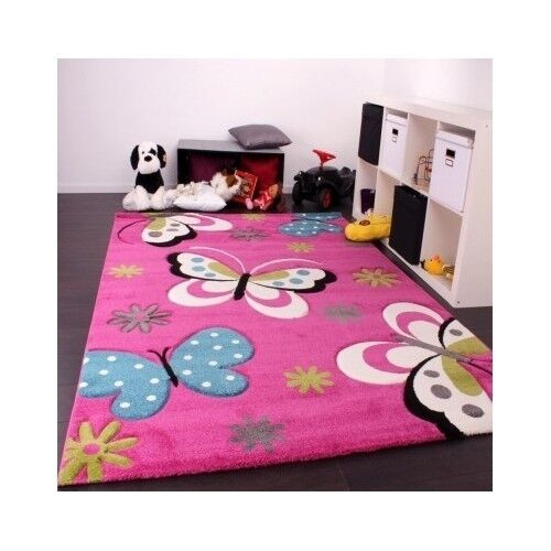 Girl Bedroom Rugs
 Butterfly Rug Nursery Girls Children Playroom Princess