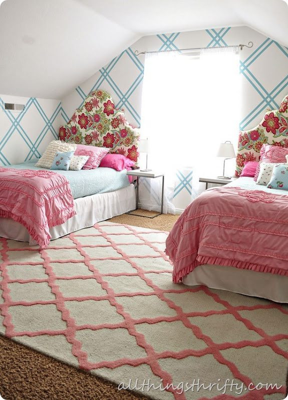Girl Bedroom Rugs
 Painting Furniture is SUPER easy and can save you lots and