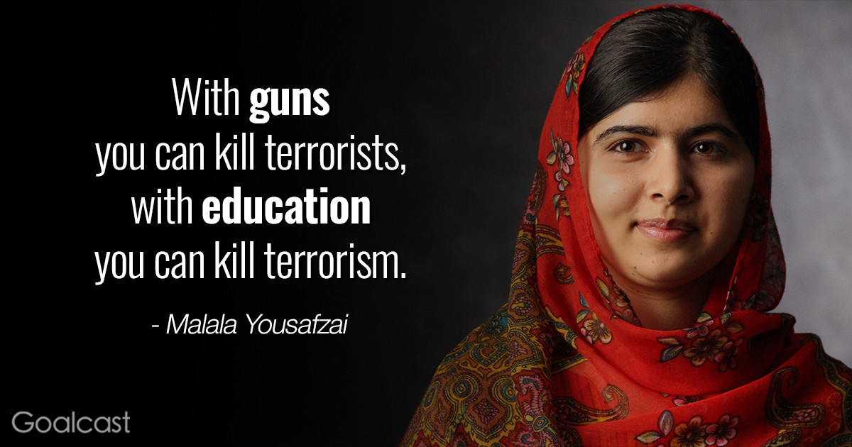 Girl Education Quotes
 Top 12 Most Inspiring Malala Yousafzai Quotes