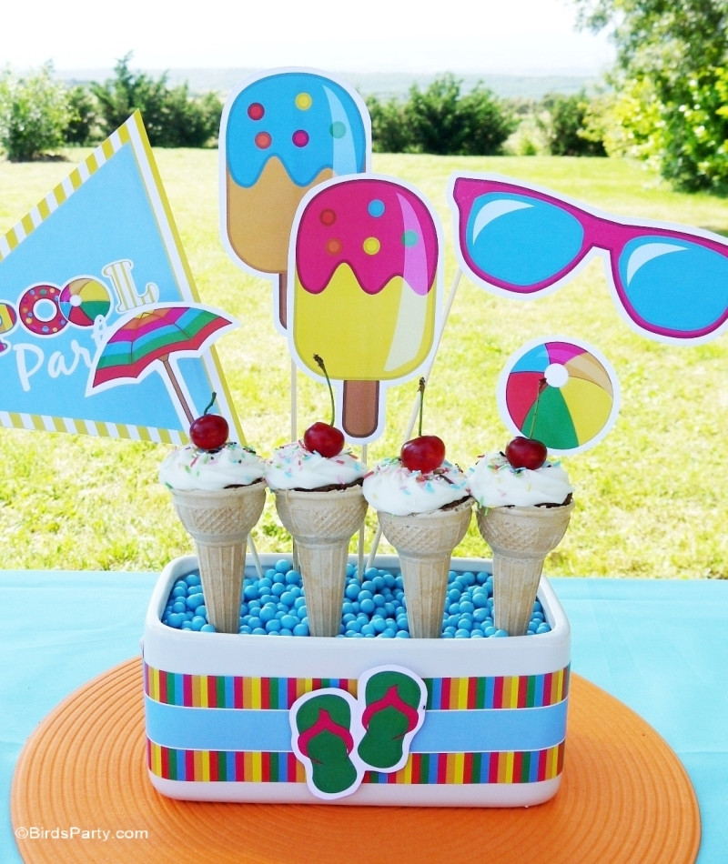 Girl Pool Party Ideas
 Pool Party Ideas & Kids Summer Printables Party Ideas