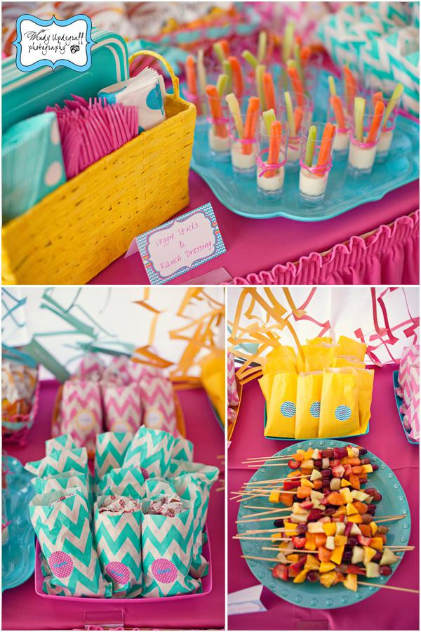 Girl Summer Birthday Party Ideas
 Kara s Party Ideas Chevron Print Summer 1st Birthday Party