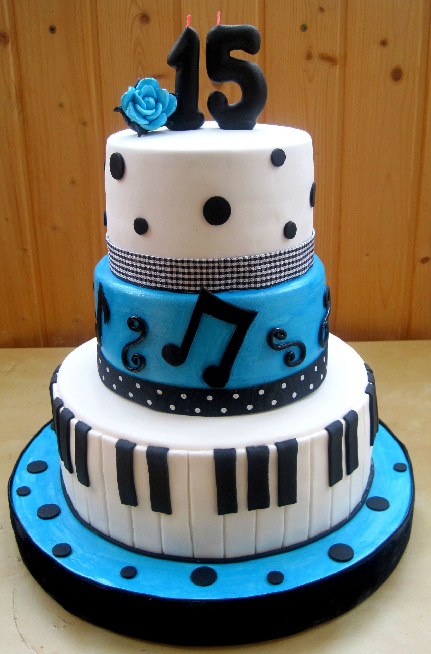 Girls 15 Birthday Party Ideas
 music cake 15th birthday cake