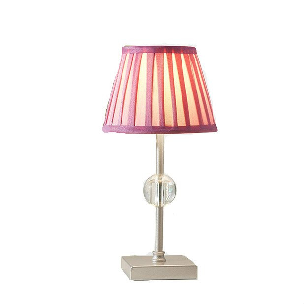 Girls Bedroom Table Lamp
 Romantic Pink Wedding Deco Crystal Fabric E27 Table Lamp